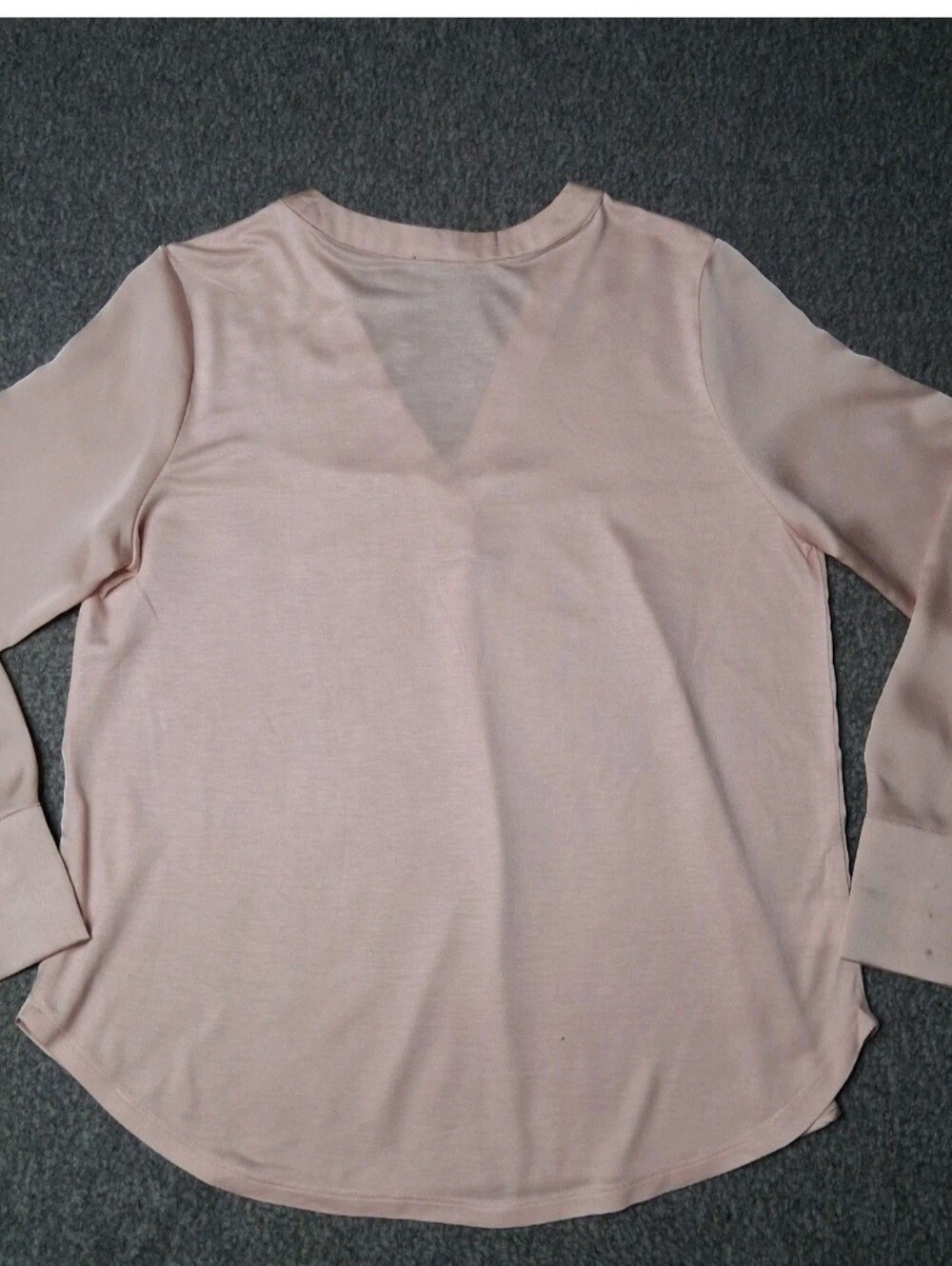 Ann Taylor Women's Pink Satin V-Neck Long Sleeve Blouse Top Shirts Size Petite S - Picture 7 of 12